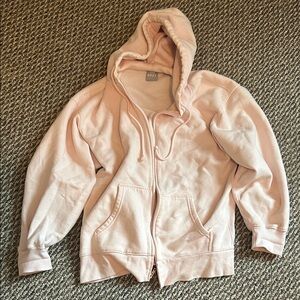 Aritzia TNA Light Pink Zip-Up Hoodie